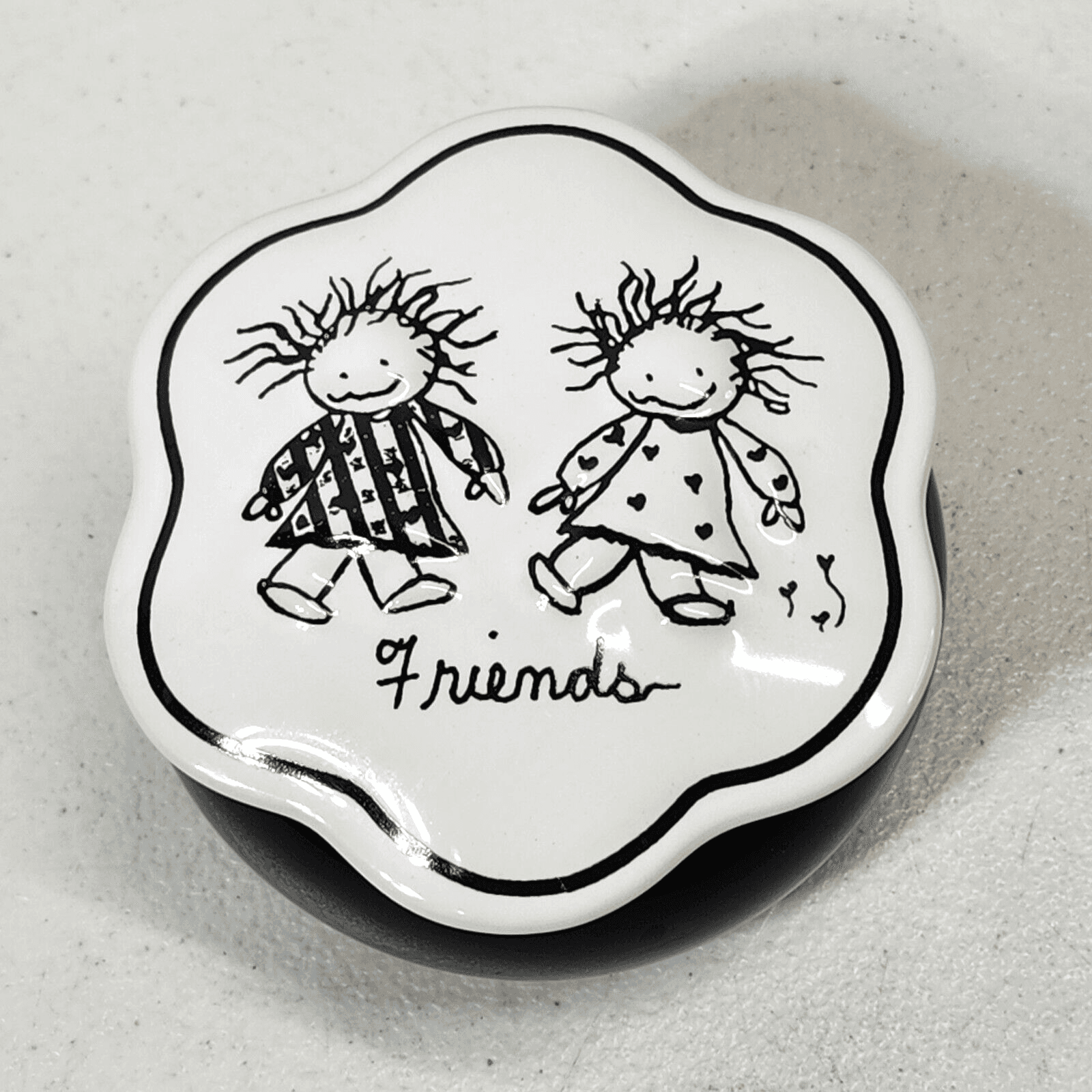 Enesco Porcelain Inner Light Keepsake Trinket Jewelry Box Friends Cartoon - Thumbnail 2