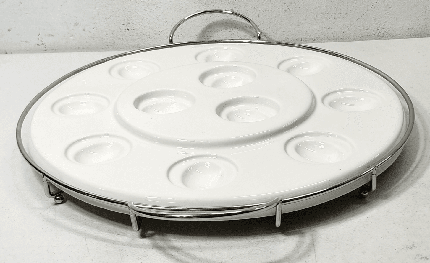 Godinger Silver Art Co. 2 Tier Multi Serving Tray Holds 11 Eggs - Thumbnail 6