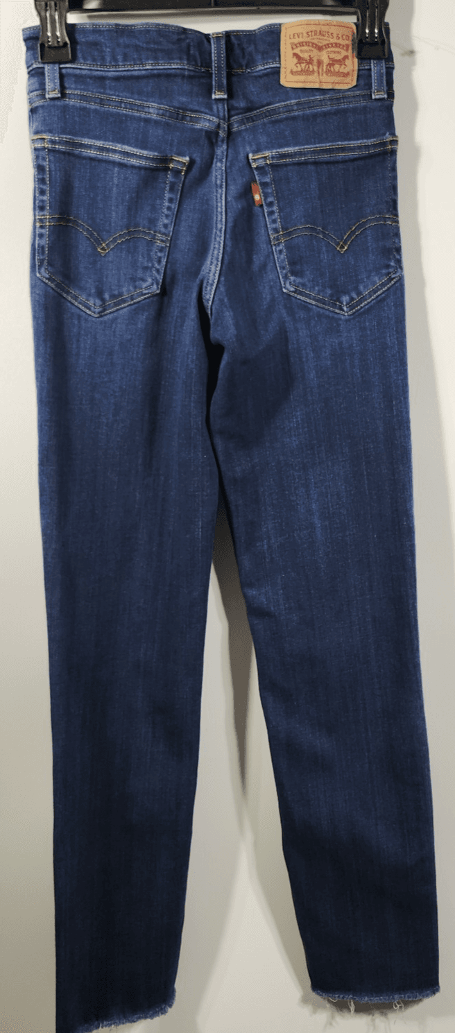 Levi's 724 Jeans Women's 25x30 Blue Medium Wash Straight High Rise Denim - Thumbnail 4