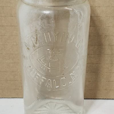 Antique 1885 Bottle, A. C. Hynd Co. Tonic Bottle With Lid 6 Oz Buffalo N Y - Thumbnail 2