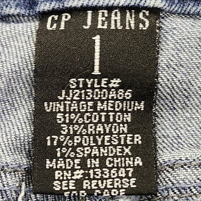 CP Jeans Women's 1 Low Rise Skinny Blue Denim Stretch Pants - Thumbnail 7
