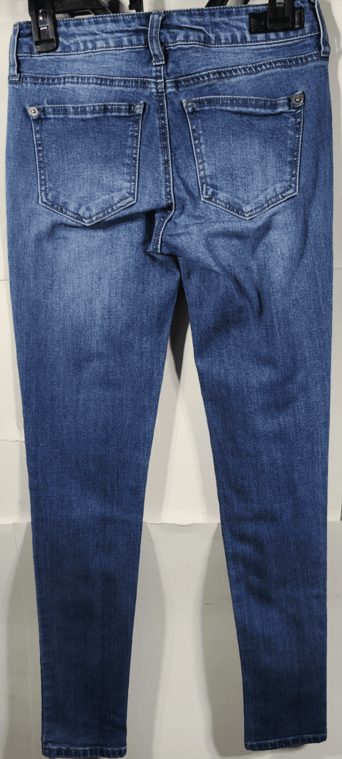 CP Jeans Women's 1 Low Rise Skinny Blue Denim Stretch Pants - Thumbnail 4