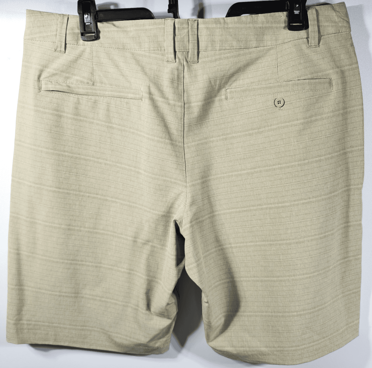 Hang Ten Men's Shorts Size 40 Beige Lightweight Chino Coastal Golf Pockets - Thumbnail 4