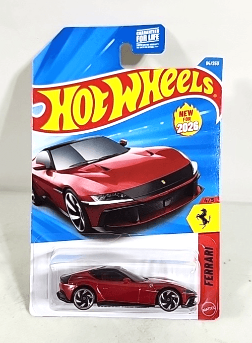 Hot Wheels Ferrari 12Cilindri Red Car 1/64 Toy Vehicle 2026 NEW - Thumbnail 6