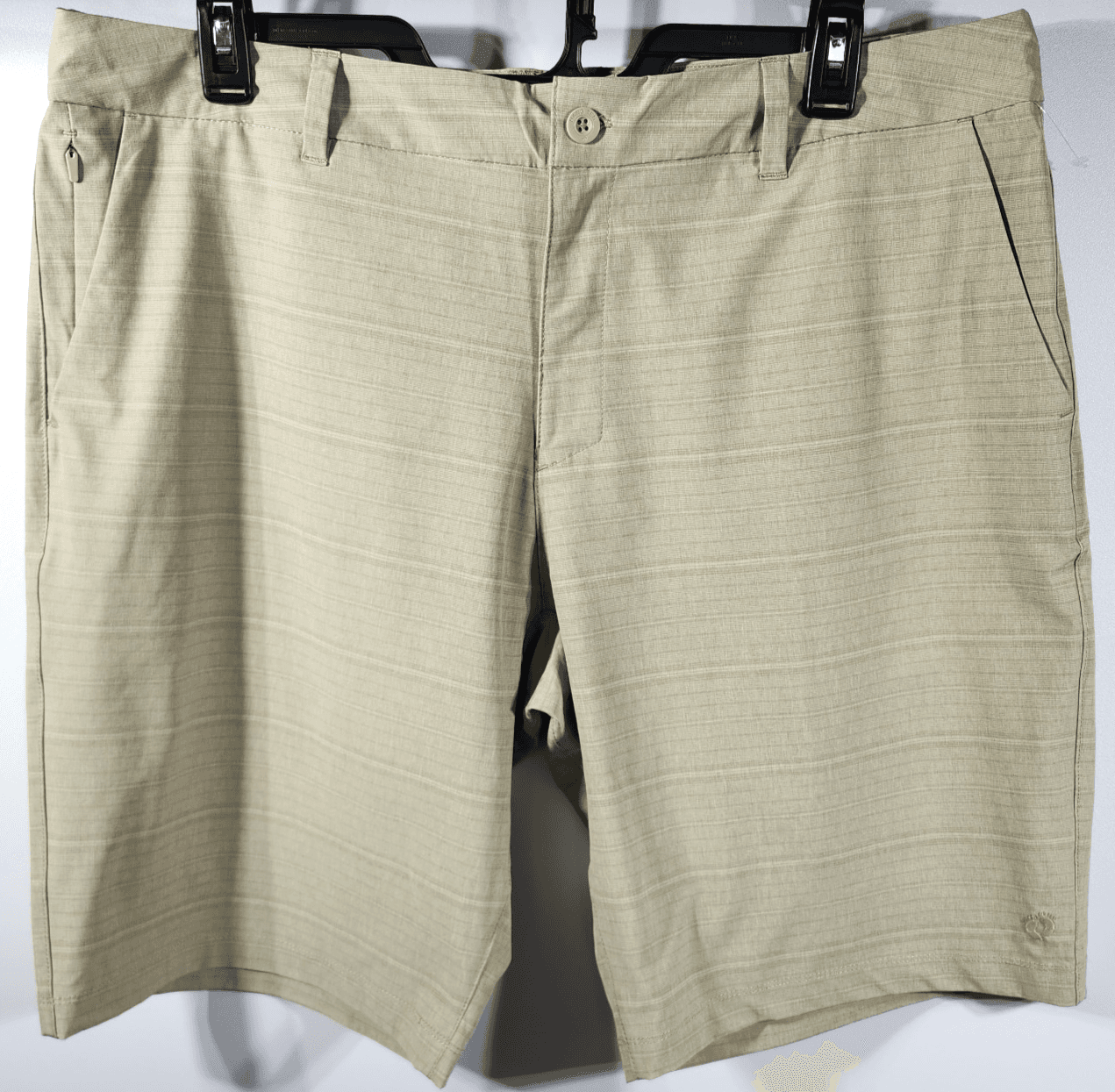 Hang Ten Men's Shorts Size 40 Beige Lightweight Chino Coastal Golf Pockets - Thumbnail 5