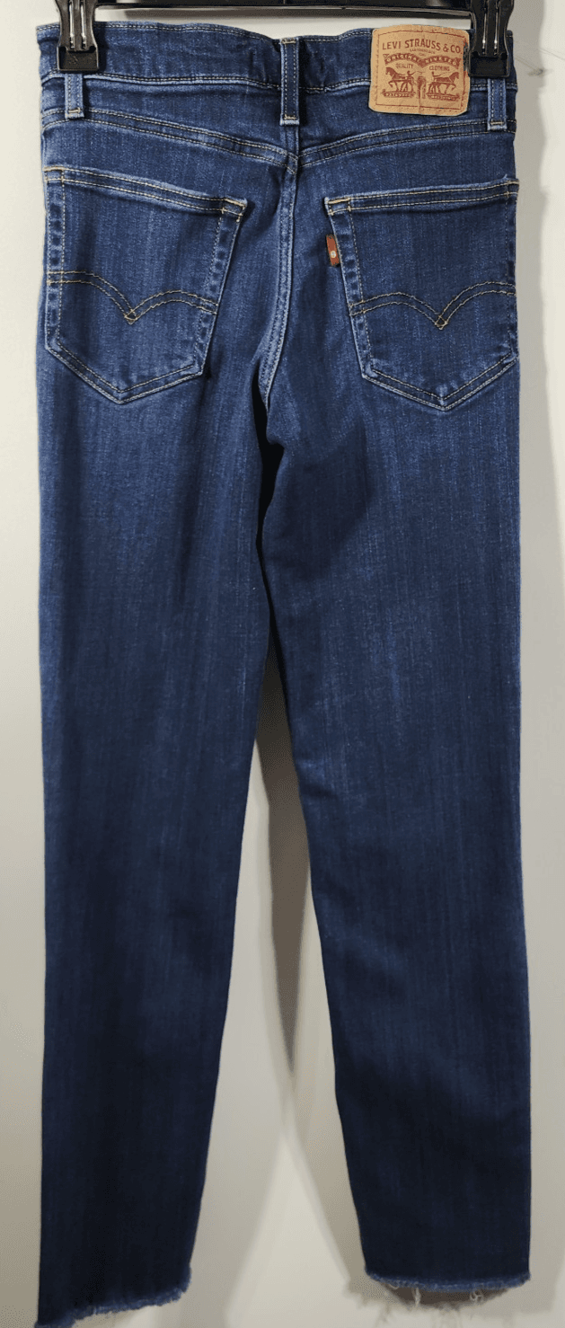 Levi's 724 Jeans Women's 25x30 Blue Medium Wash Straight High Rise Denim - Thumbnail 6