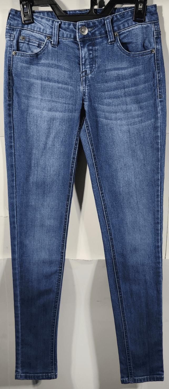 CP Jeans Women's 1 Low Rise Skinny Blue Denim Stretch Pants - Thumbnail 5