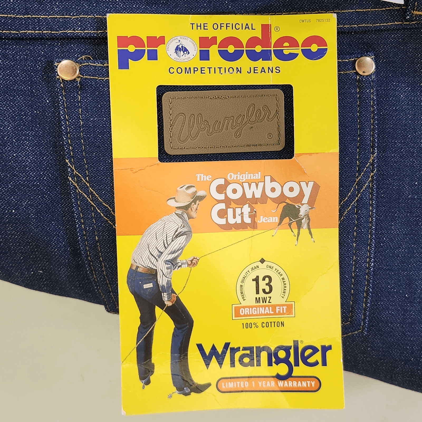 Wrangler Jeans Men's 46x32 Comfort Cowboy Cut Regular Fit Blue Denim NEW - Thumbnail 9