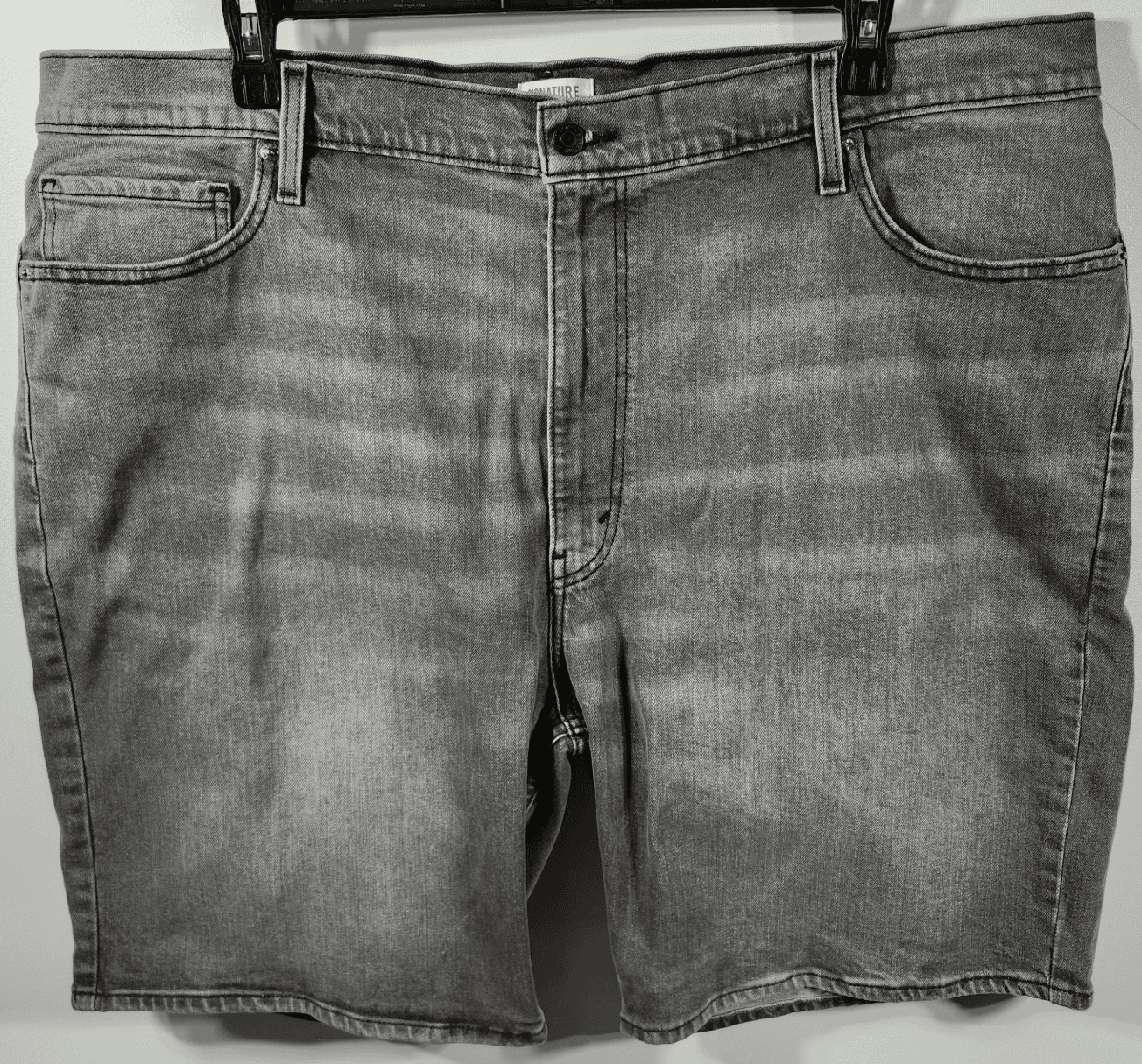 Levi’s Men's 44 Gray Denim Shorts Straight Leg Casual With Pockets - Thumbnail 5