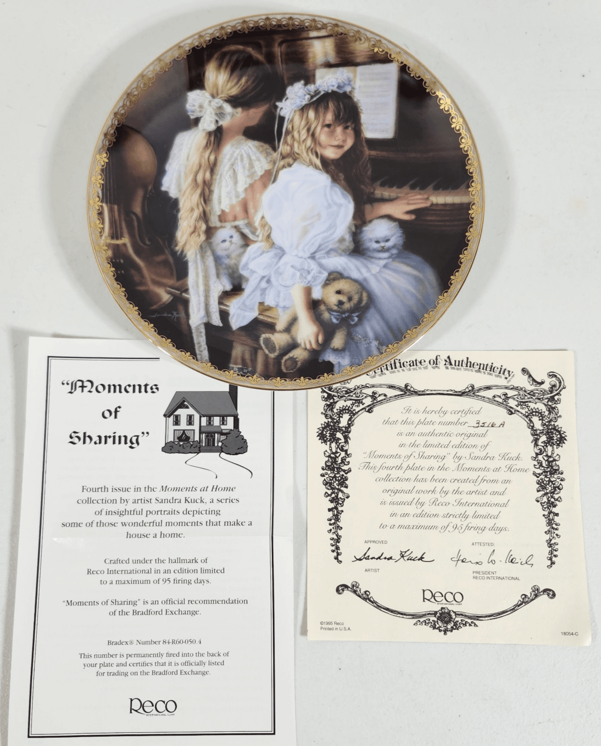 Moments of Sharing Sandra Kuck 8" Plate Moments at Home Bradford Exchange - Thumbnail 2