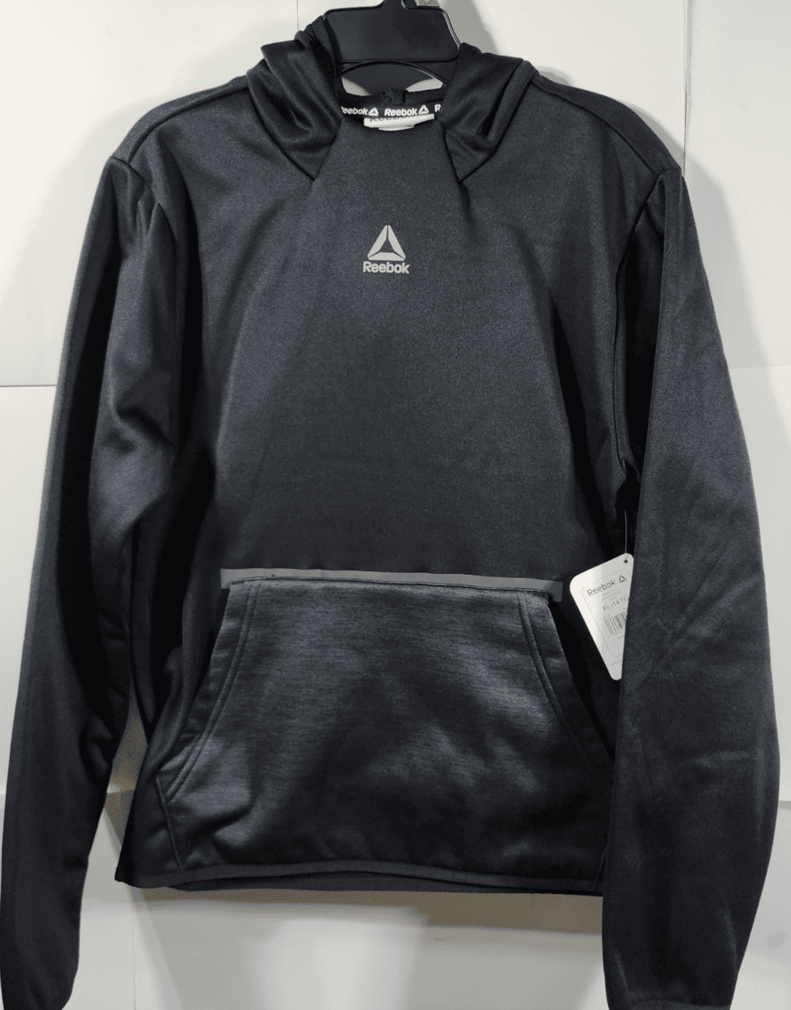 Reebok Pullover Hoodie Youth Boy's XL 14/16 Black Long Sleeve NEW - Thumbnail 5