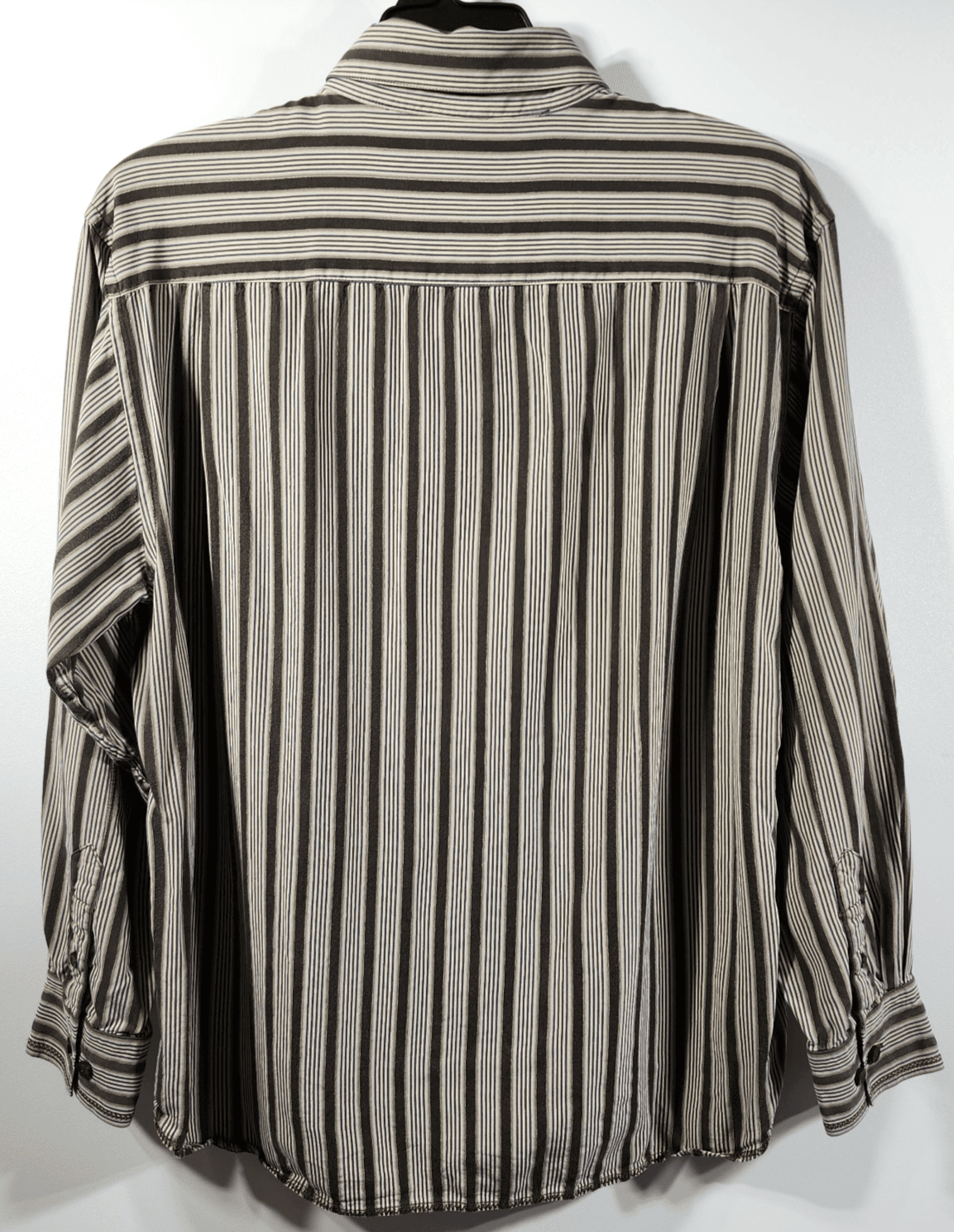 Tommy Bahama Striped 100% Silk Button Down Long Sleeve Men's Shirt Size XL - Thumbnail 6
