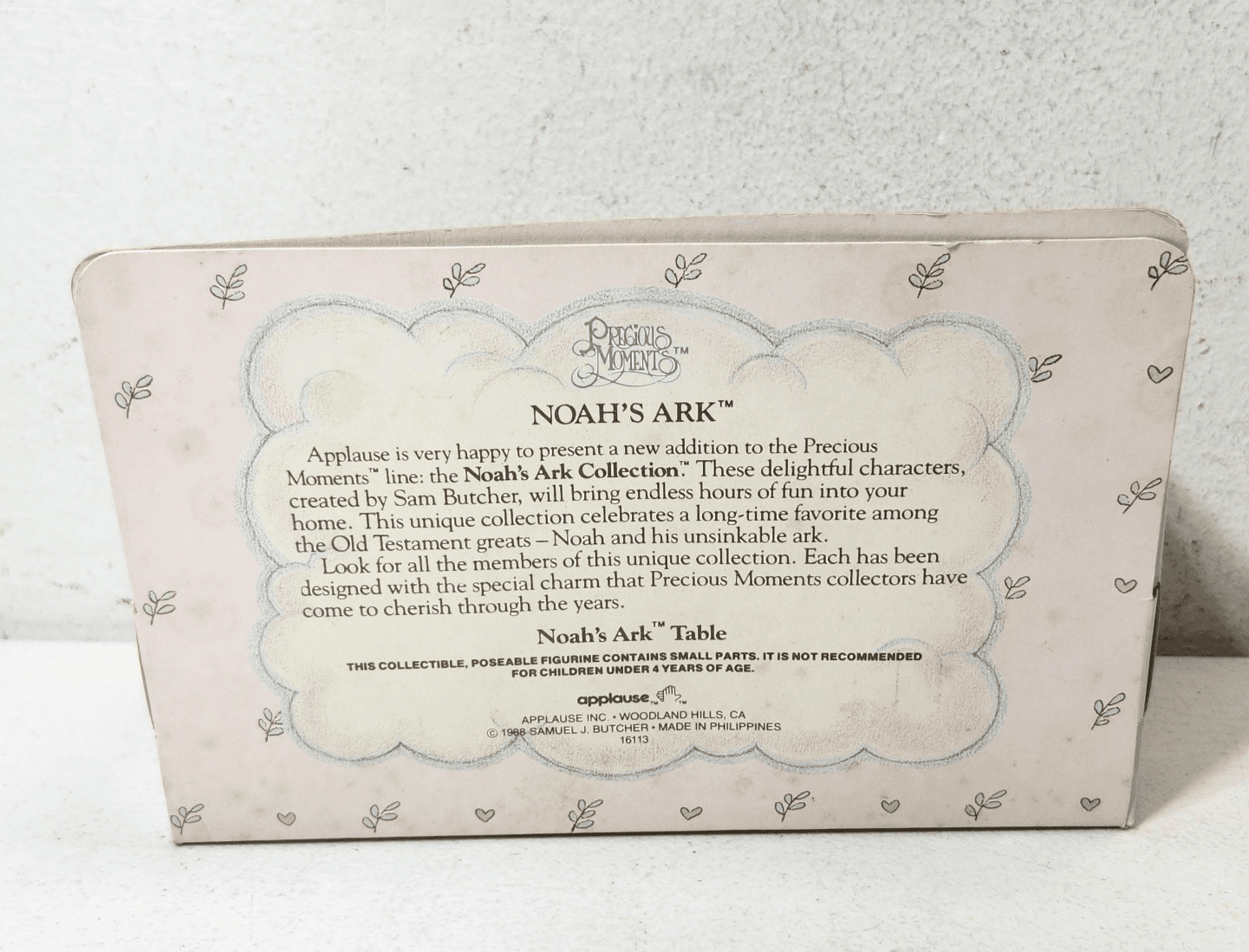 Vtg 1988 Applause Precious Moments Noah’s Ark Wooden Table - Thumbnail 7