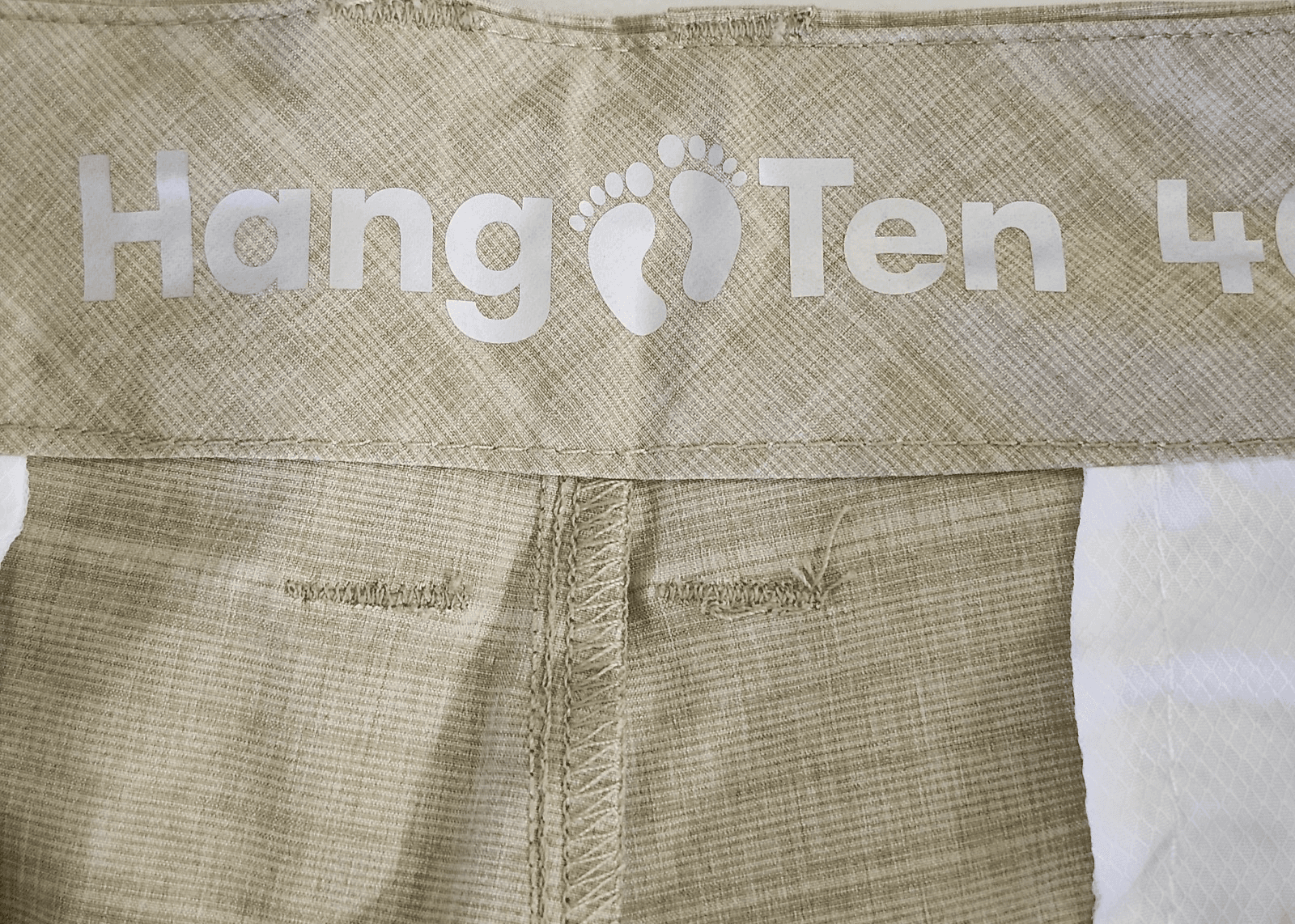 Hang Ten Men's Shorts Size 40 Beige Lightweight Chino Coastal Golf Pockets - Thumbnail 7