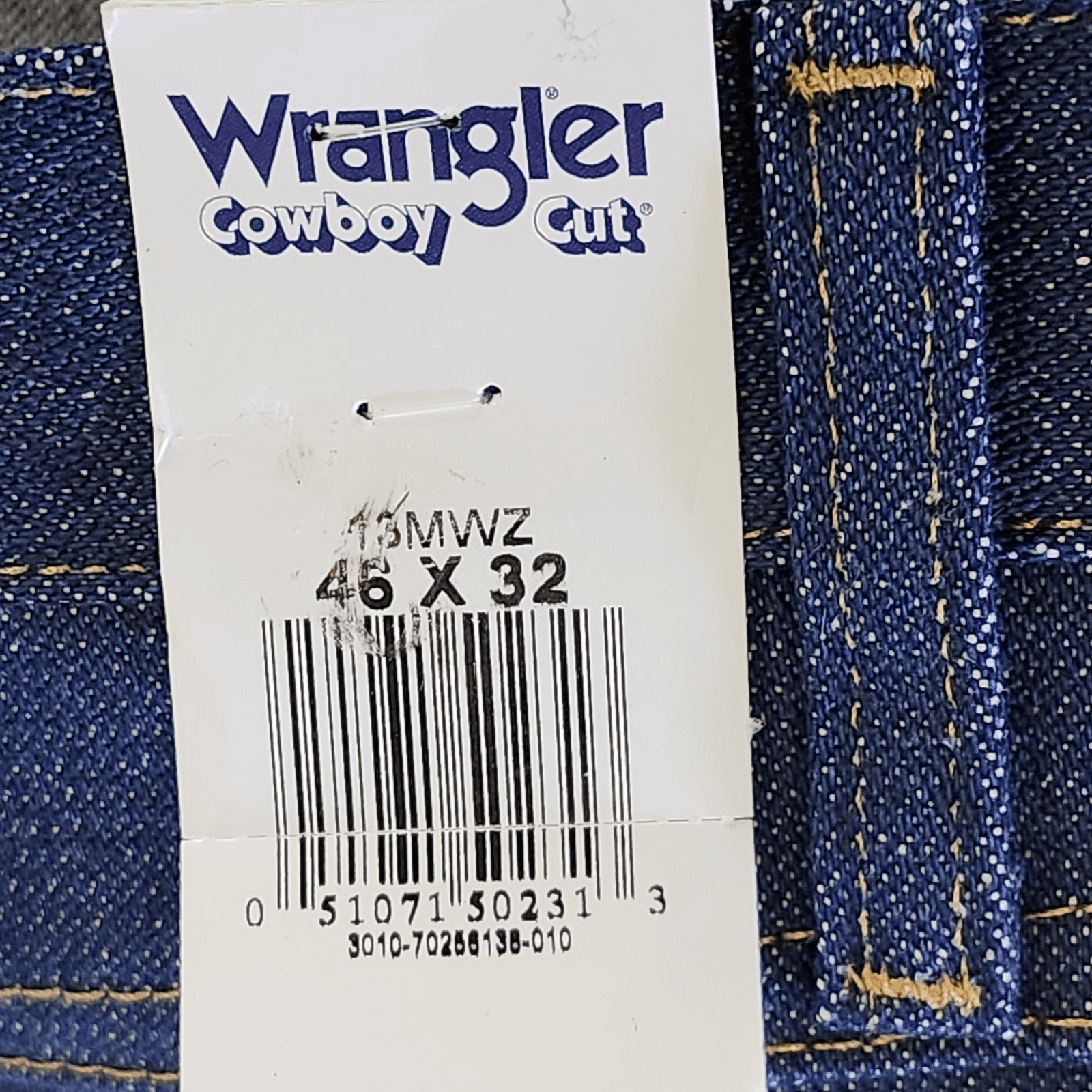 Wrangler Jeans Men's 46x32 Comfort Cowboy Cut Regular Fit Blue Denim NEW - Thumbnail 8