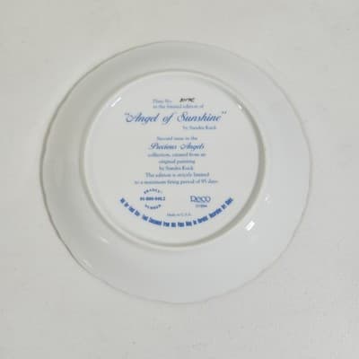 Angel Of Sunshine Plate By Sandra Kuck Reco 1994 Bradford Exchange 7.5" - Thumbnail 8
