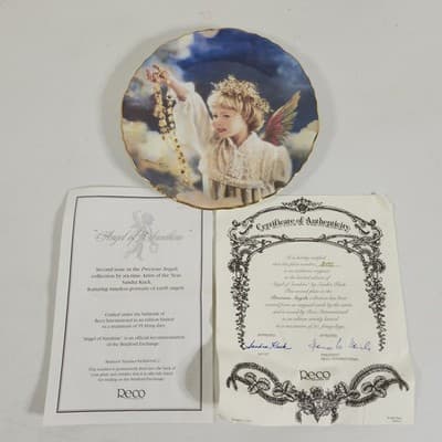 Angel Of Sunshine Plate By Sandra Kuck Reco 1994 Bradford Exchange 7.5" - Thumbnail 2