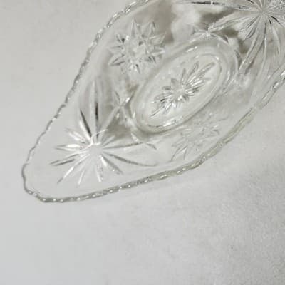 Vintage Anchor Hocking Star of David Banana Split Boat Gondola Bowl Dish 9.25" - Thumbnail 7