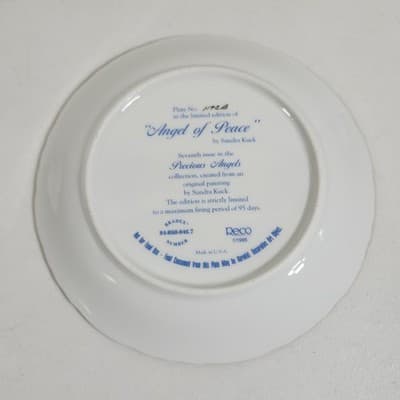 Angel Of Peace Sandra Kuck 7.5" Plate Moments at Home Bradford Exchange - Thumbnail 5