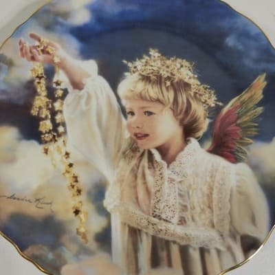 Angel Of Sunshine Plate By Sandra Kuck Reco 1994 Bradford Exchange 7.5" - Thumbnail 5