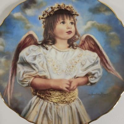 Angel Of Hope Sandra Kuck 7.5" Plate Moments at Home Bradford Exchange - Thumbnail 5