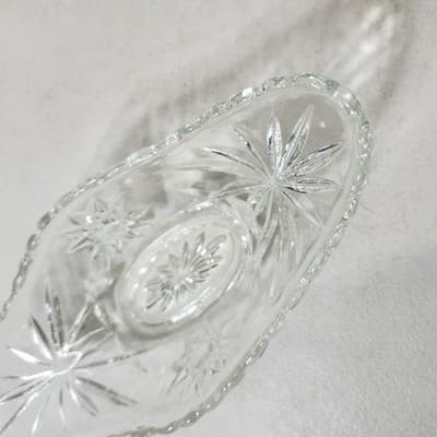Vintage Anchor Hocking Star of David Banana Split Boat Gondola Bowl Dish 9.25" - Thumbnail 6