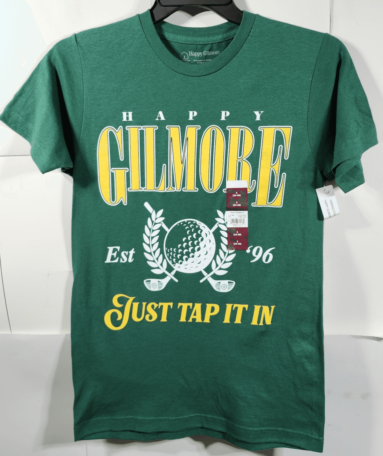 Happy Gilmore Men's S Graphic Green Short Sleeve T-Shirt Just Tap It In NEW - Thumbnail 5