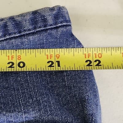 Plus 24W Women's Blue Faded Glory High Rise Capri Pants Blue Jean Denim - Thumbnail 2