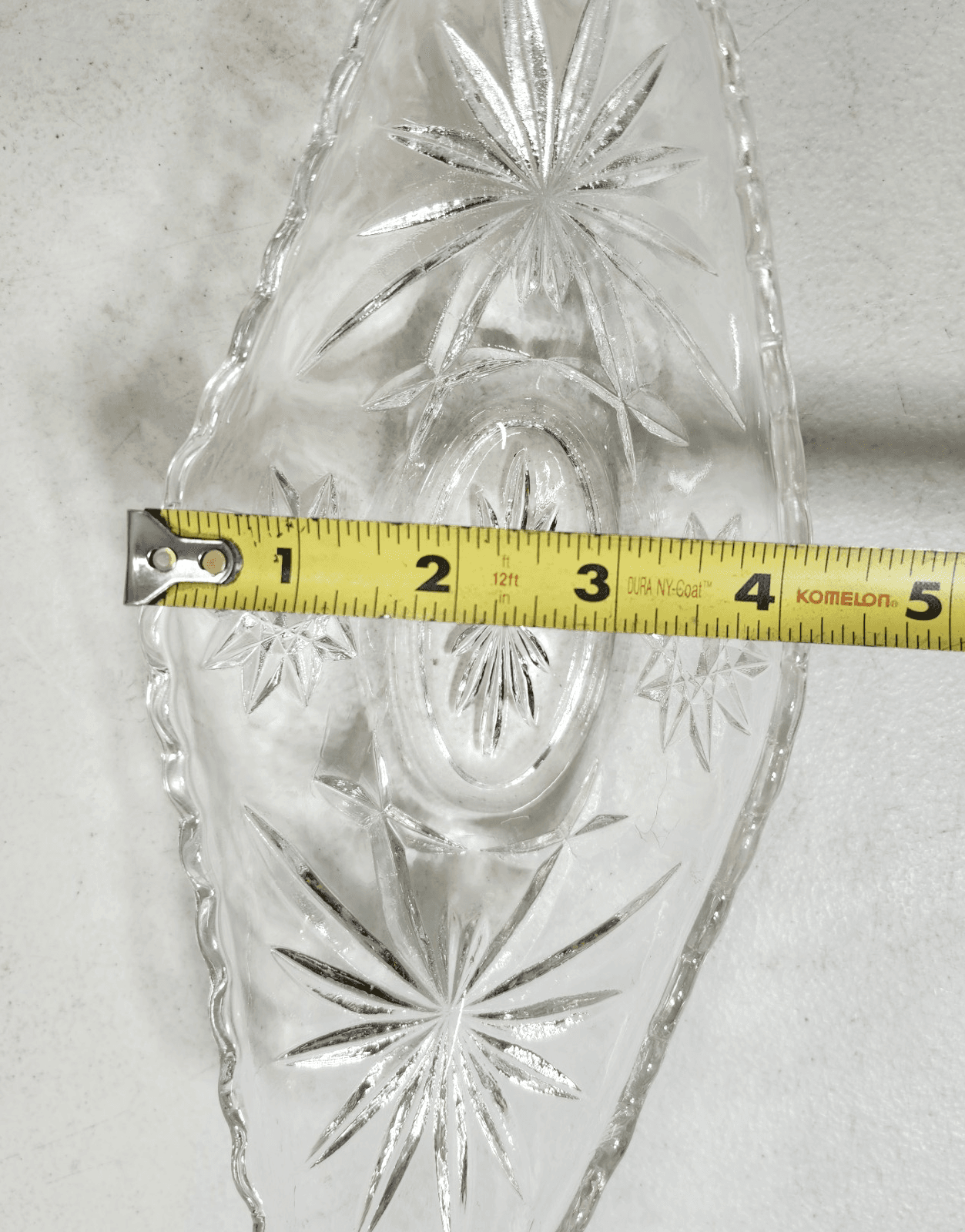 Vintage Anchor Hocking Star of David Banana Split Boat Gondola Bowl Dish 9.25" - Thumbnail 9