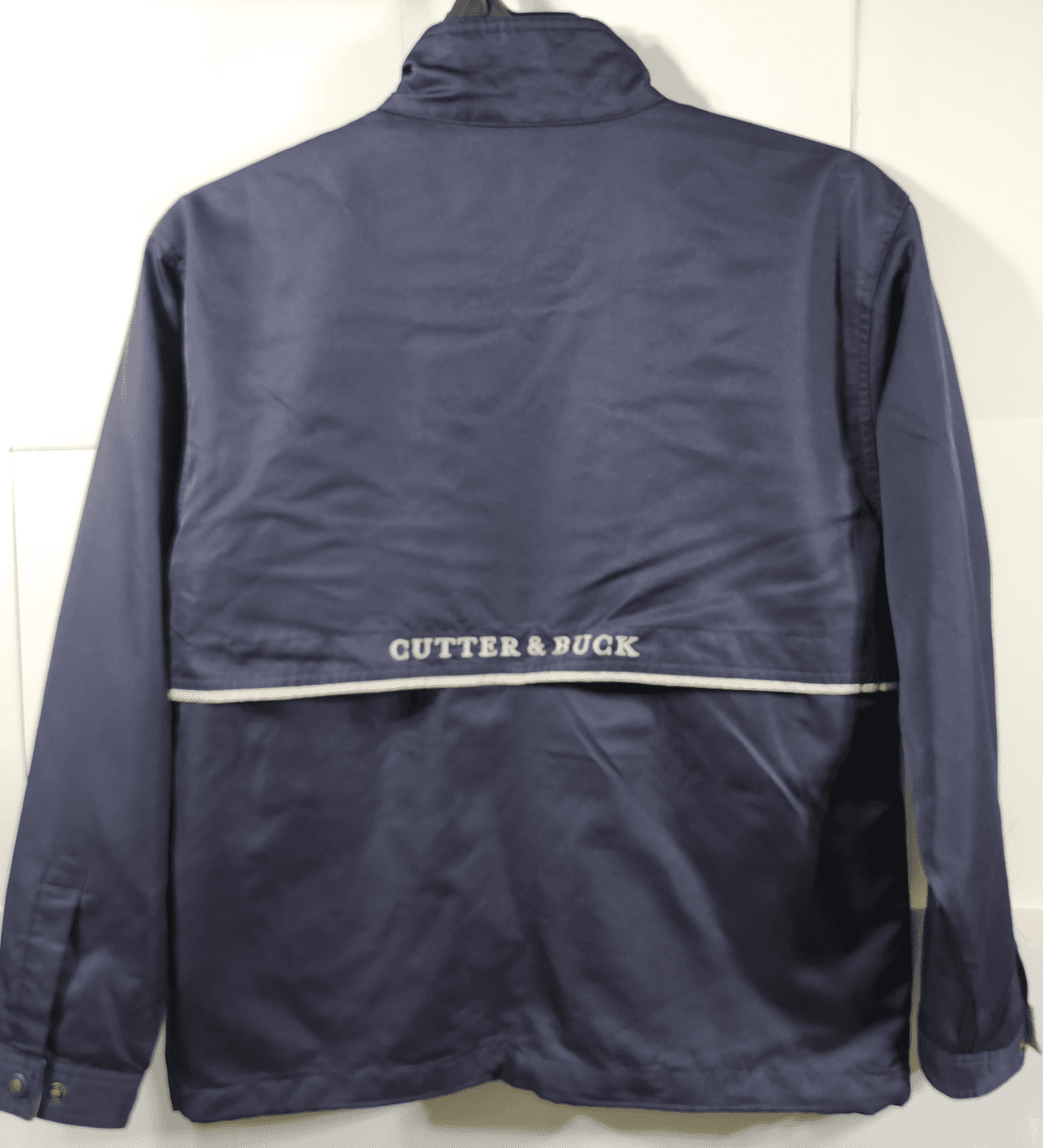 Vintage Notre Dame Cutter & Buck Weather Tec Vented Black Full Zip Windbreaker - Thumbnail 6