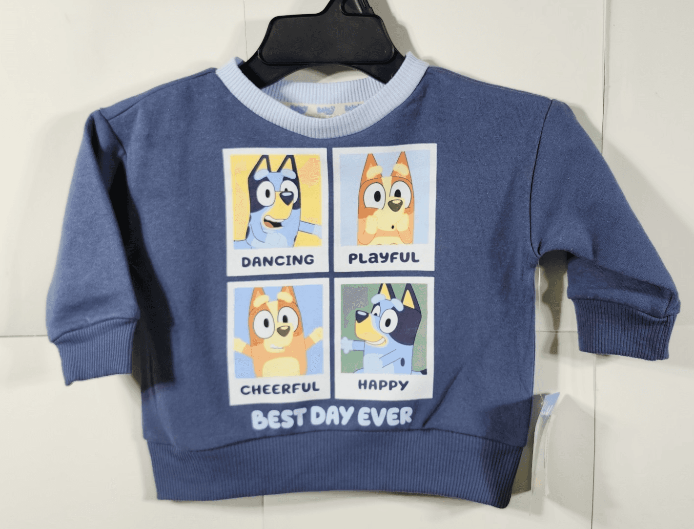 Bluey Best Day Ever Sweatshirt Size 12M Blue NEW - Thumbnail 3