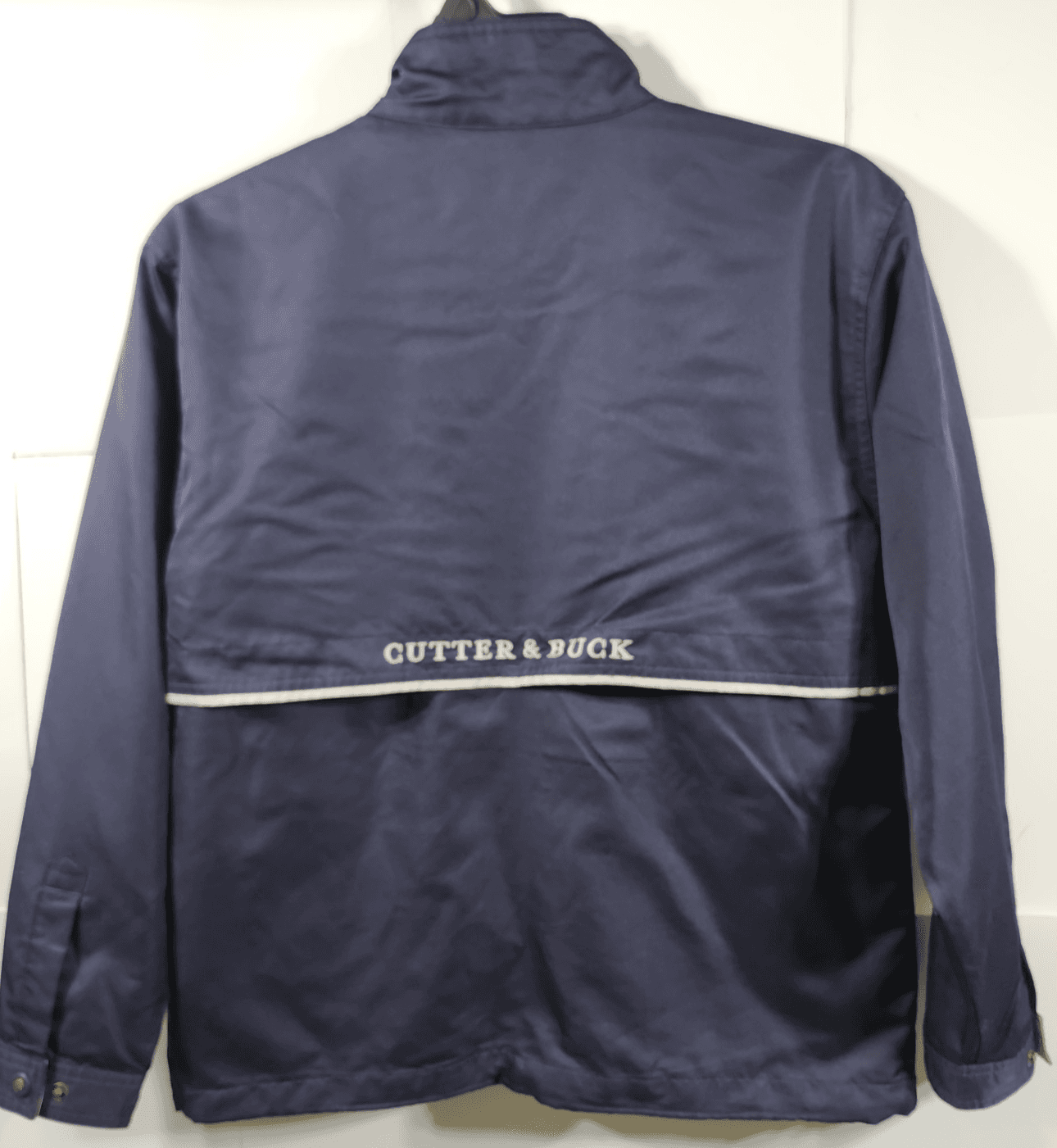 Vintage Notre Dame Cutter & Buck Weather Tec Vented Black Full Zip Windbreaker - Thumbnail 4