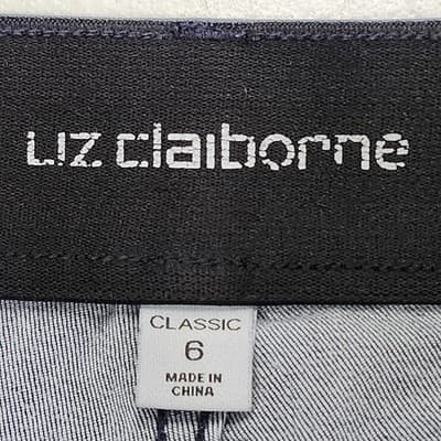 Liz Claiborne Women's 6 Classic Skinny Jeans Dark Blue Stretch Denim Mid Rise - Thumbnail 7