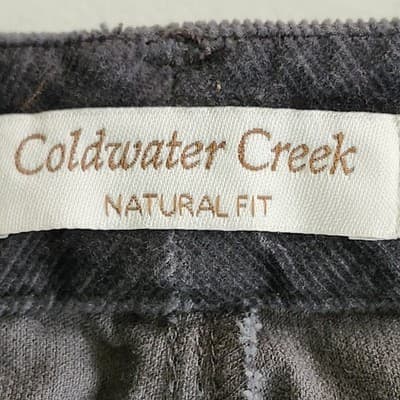 Coldwater Creek Women's 14 Natural Fit Bootcut Corduroy Pants Gray Stretch - Thumbnail 7