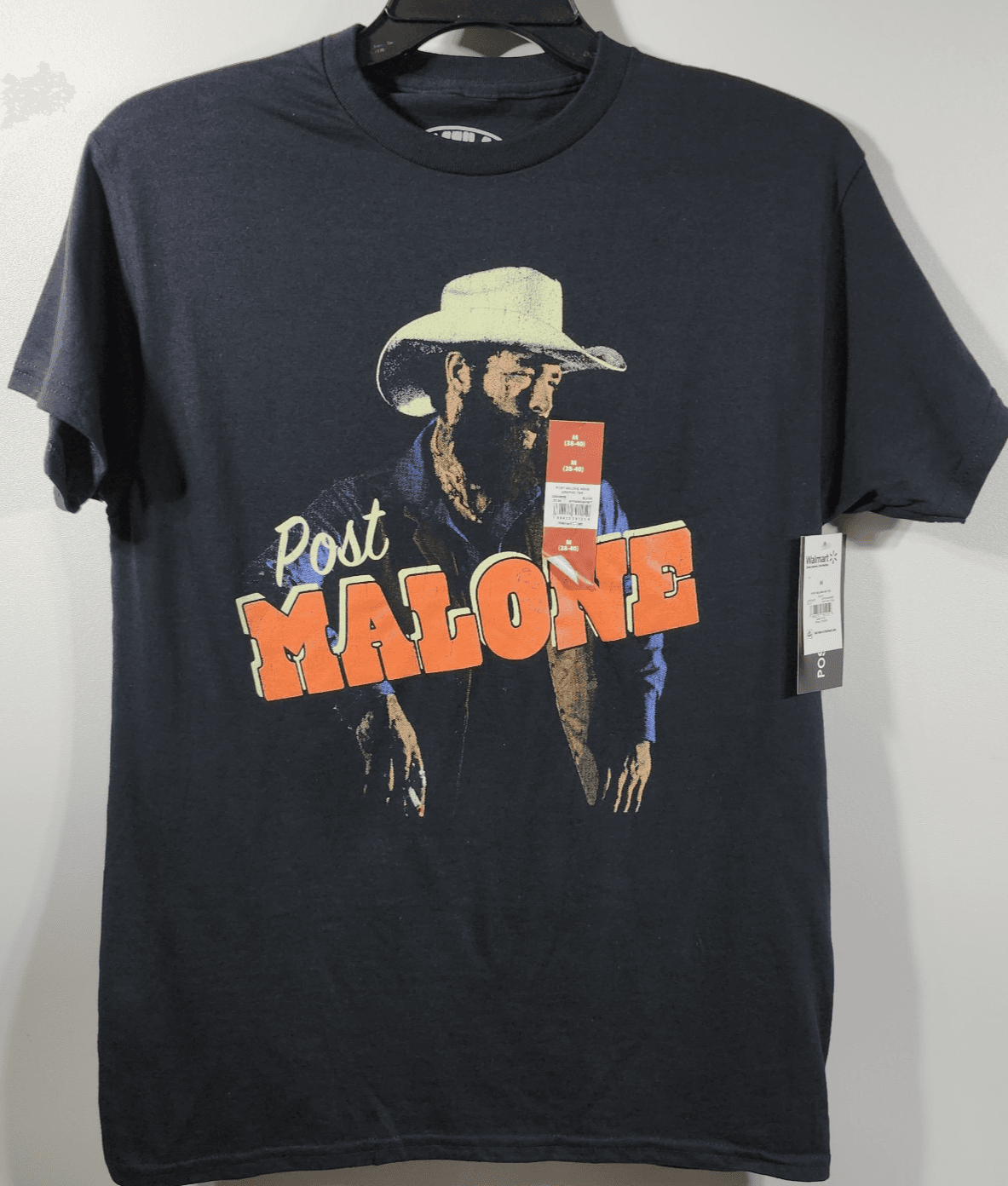Posty Co. Men's M Post Malone Graphic T-Shirt Short Sleeve Black Cotton Knit - Thumbnail 5