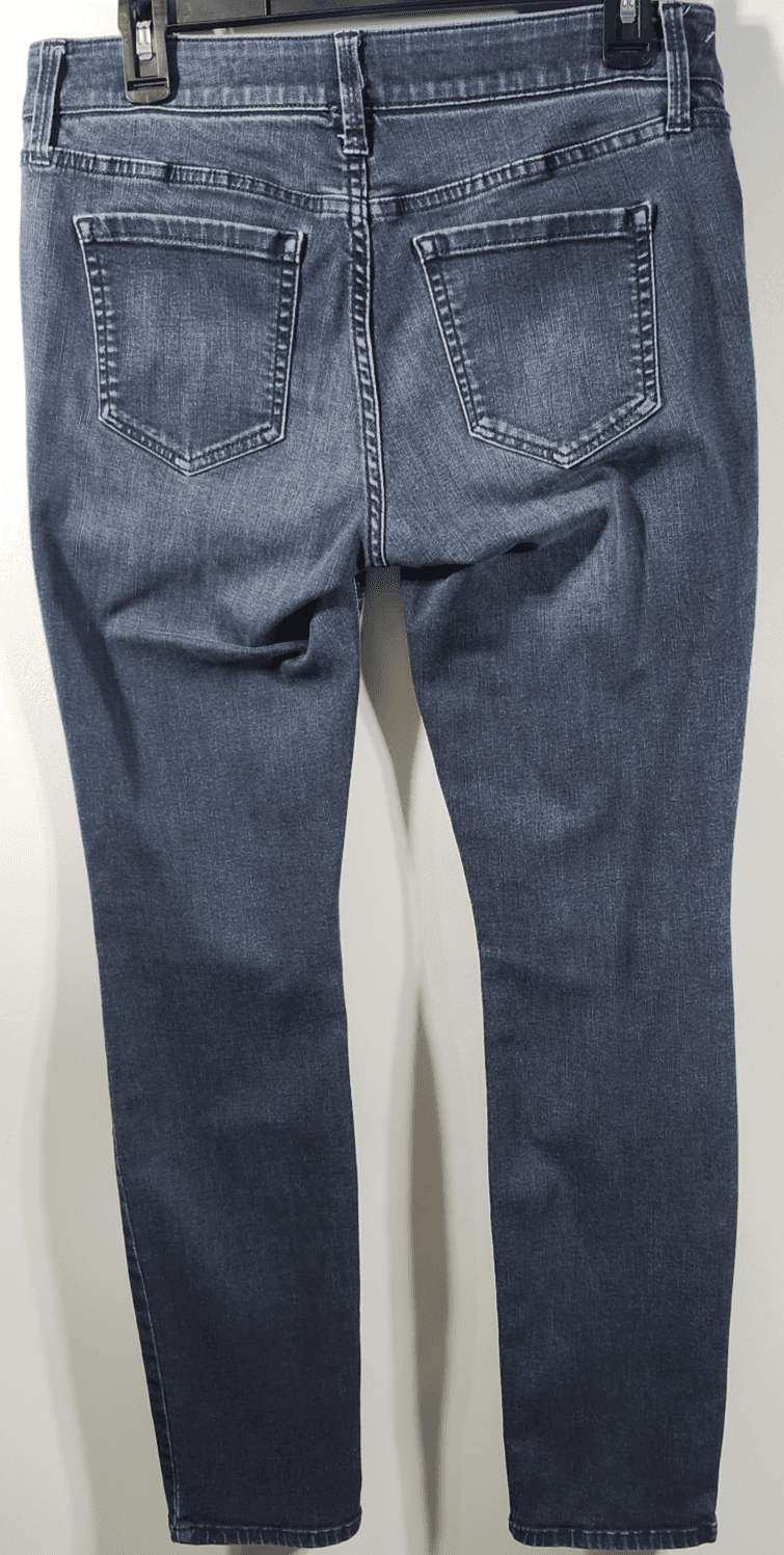 Liz Claiborne Women's 6 Classic Skinny Jeans Dark Blue Stretch Denim Mid Rise - Thumbnail 6