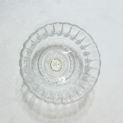 Crystal Clear Pressed Glass 4.5" Trinket Candy Dessert Bowl Home Decor - Thumbnail 4