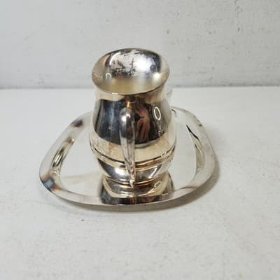 Vintagr Rogers Silverplate Creamer Sugar Serving Tray Home Decor - Thumbnail 4