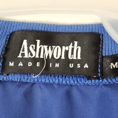 Ashworth Pullover Men’s Size Medium Blue Long Sleeve Made in USA - Thumbnail 8
