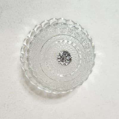 Crystal Clear Pressed Glass 4.5" Trinket Candy Dessert Bowl Home Decor - Thumbnail 7