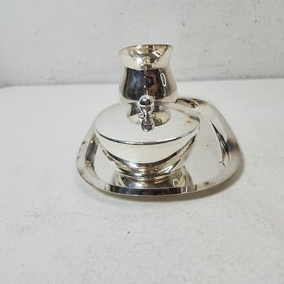 Vintagr Rogers Silverplate Creamer Sugar Serving Tray Home Decor - Thumbnail 6