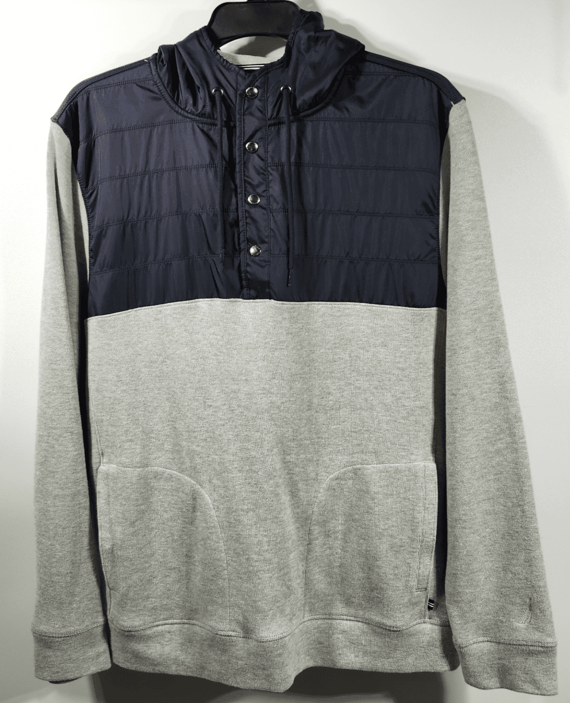 Nautica Hoodie Gray and Blue Size XL Men's Pullover Hooded Sweatshirt - Thumbnail 5
