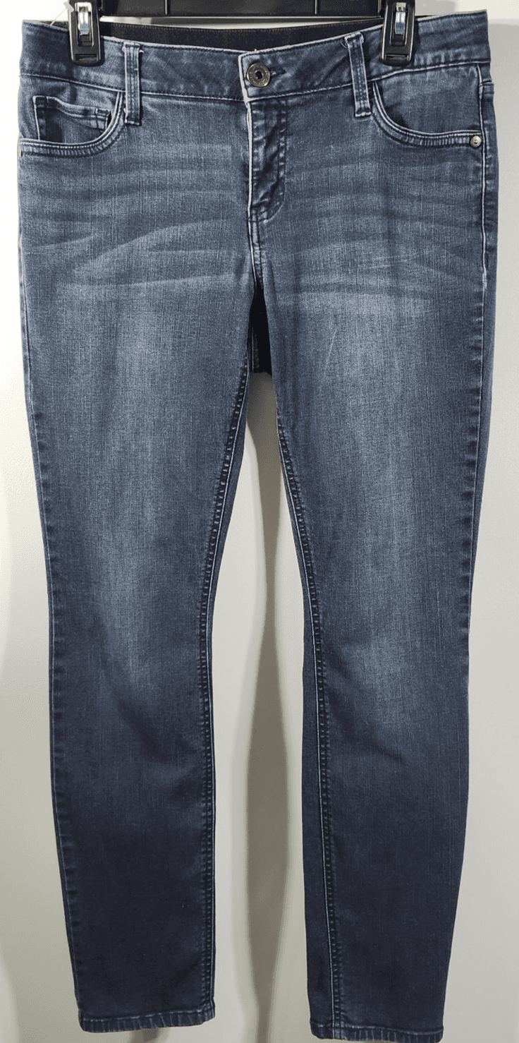 Liz Claiborne Women's 6 Classic Skinny Jeans Dark Blue Stretch Denim Mid Rise - Thumbnail 5
