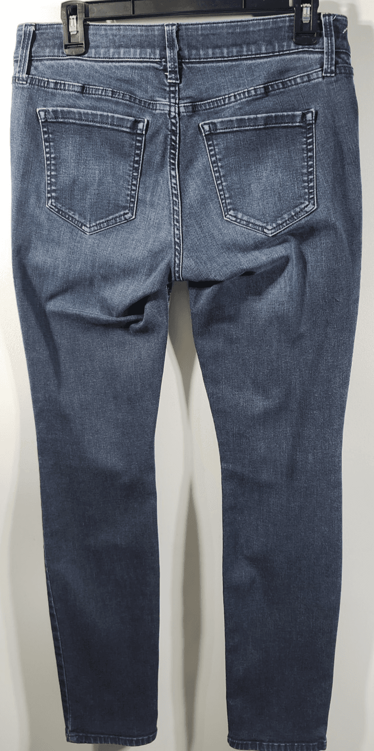 Liz Claiborne Women's 6 Classic Skinny Jeans Dark Blue Stretch Denim Mid Rise - Thumbnail 4