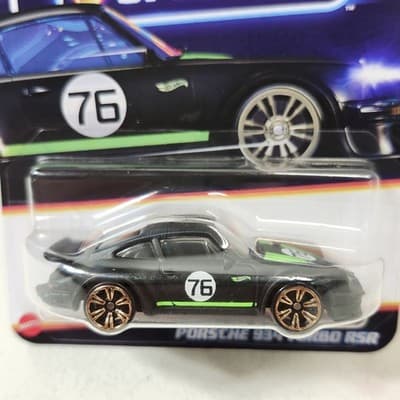 Hot Wheels 2025 Neon Speeders Porsche 934 Turbo RSR Black Car 1/64 Toy Vehicle - Thumbnail 2