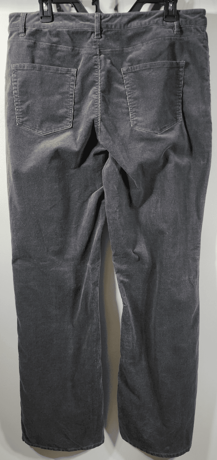 Coldwater Creek Women's 14 Natural Fit Bootcut Corduroy Pants Gray Stretch - Thumbnail 4