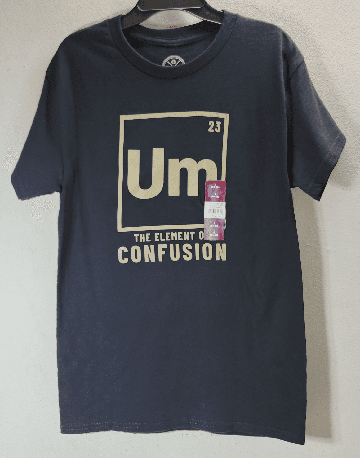 Men's Um The Element of Confusion Black Graphic T-Shirt Size Small NEW - Thumbnail 5