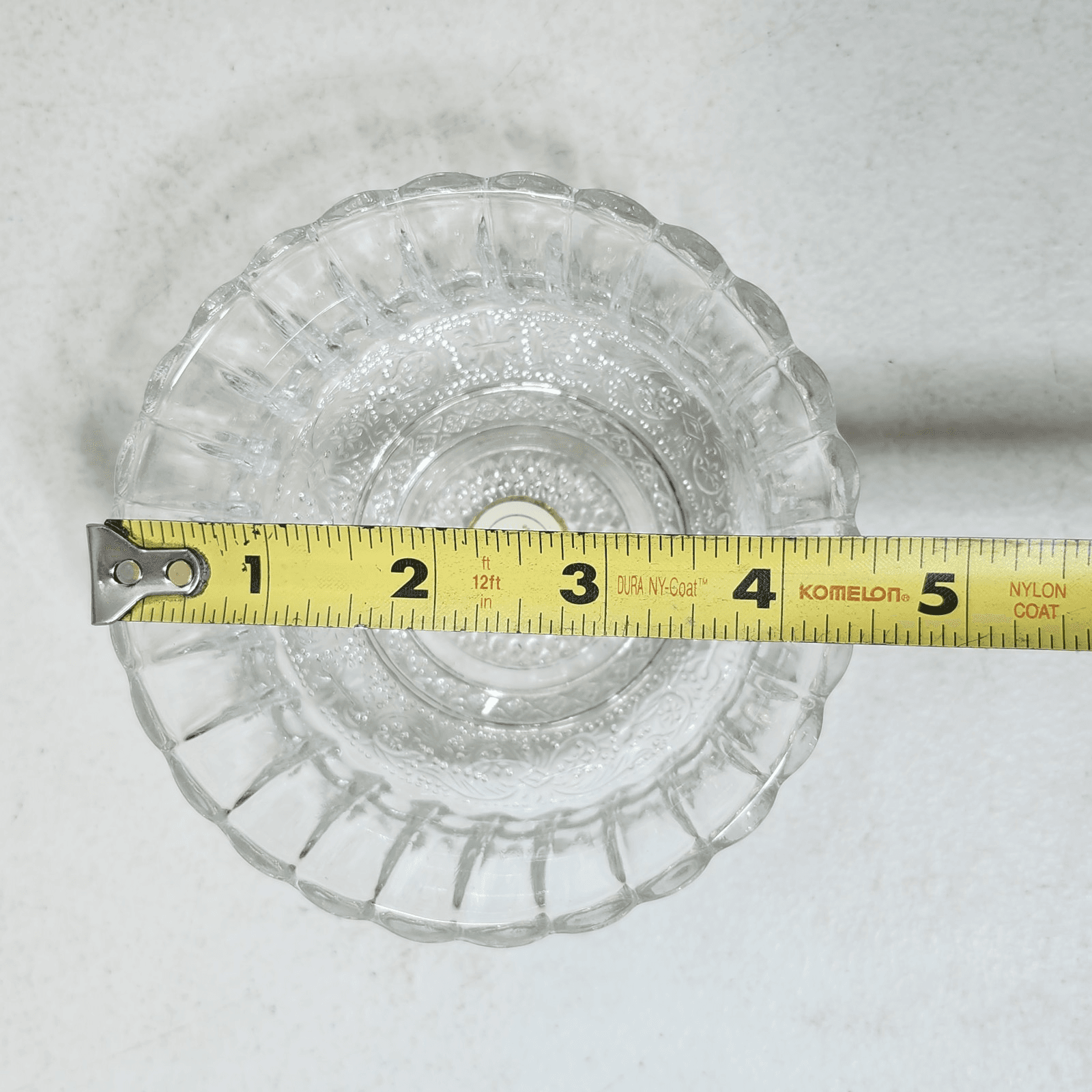 Crystal Clear Pressed Glass 4.5" Trinket Candy Dessert Bowl Home Decor - Thumbnail 5