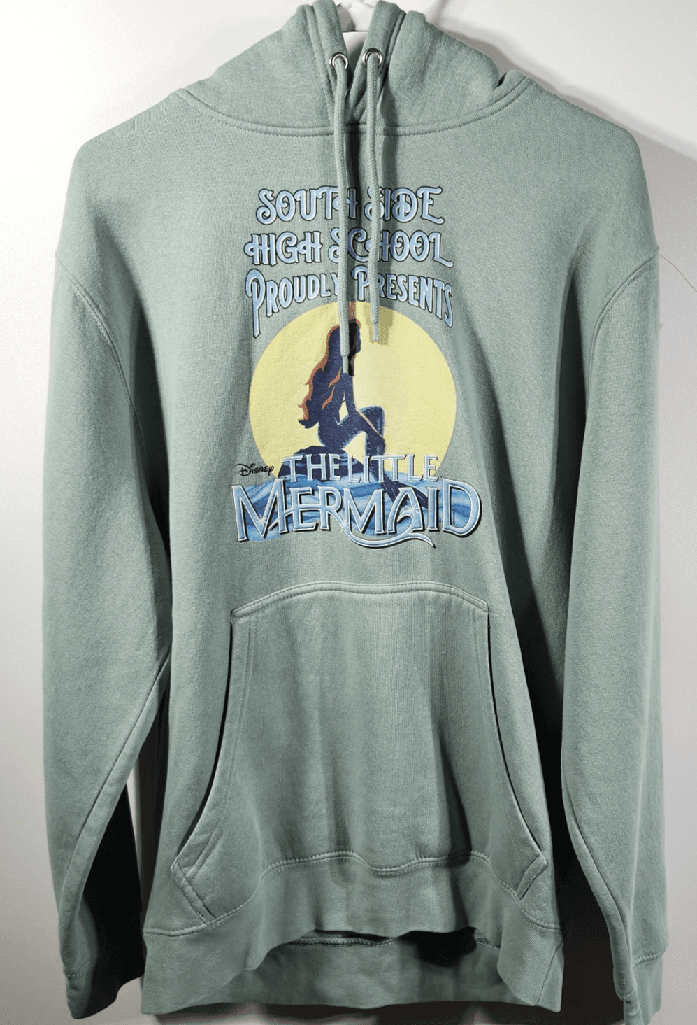 Women’s M Little Mermaid Hoodie Green Long Sleeve Hooded Sweatshirt - Thumbnail 5