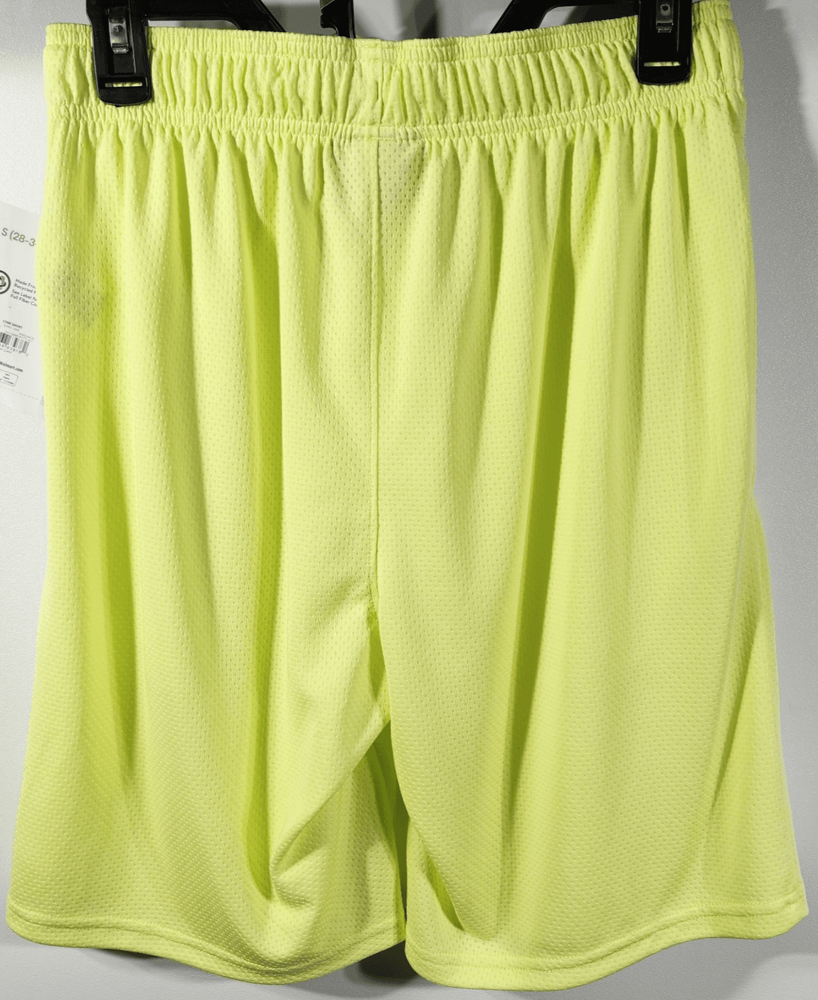 Athletic Works Men's S Shorts Yellow Elastic Waist Stretch 9" Inseam w/ Pockets - Thumbnail 6